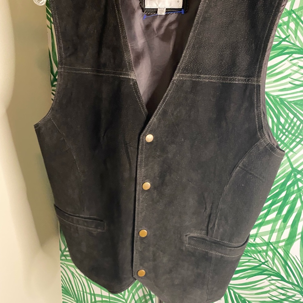 Vintage brown pop vest size M